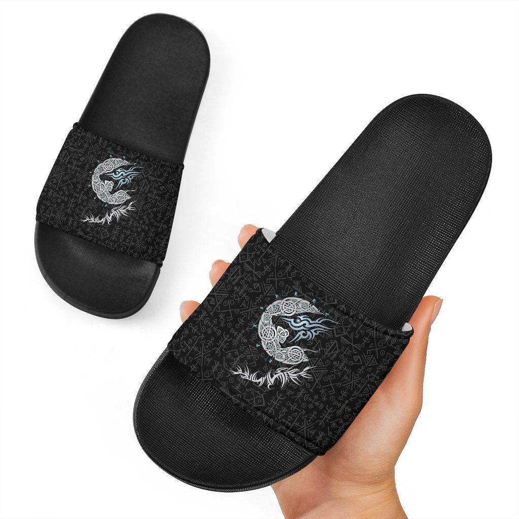 Viking Fenrir Wolf Slide Sandals