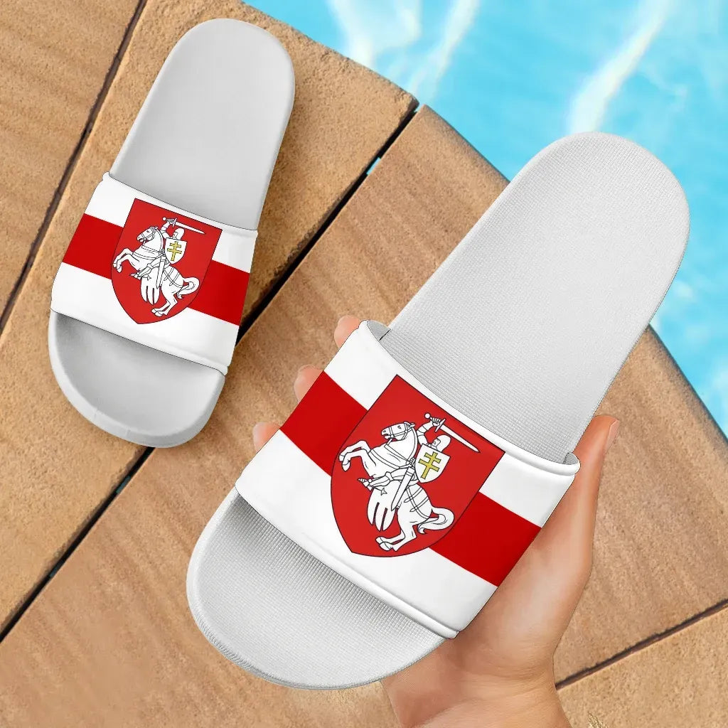 Belarus Slide Sandals WRW Flag