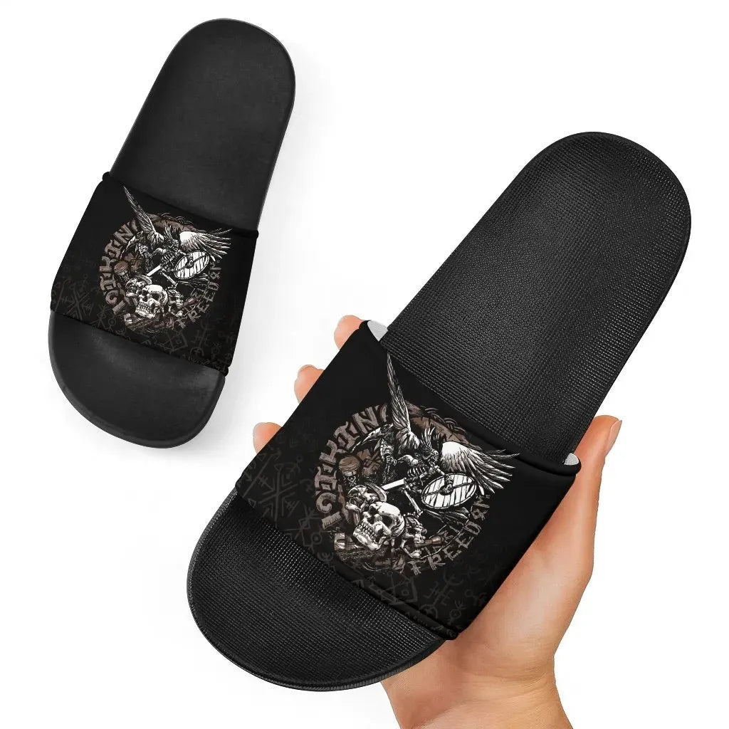 Viking Warrior Tattoo Odin Slide Sandals