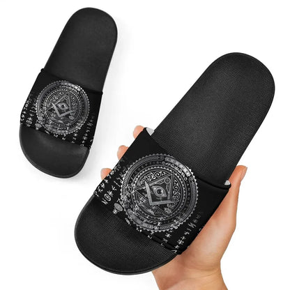 Freemasonry Tattoo Slide Sandals