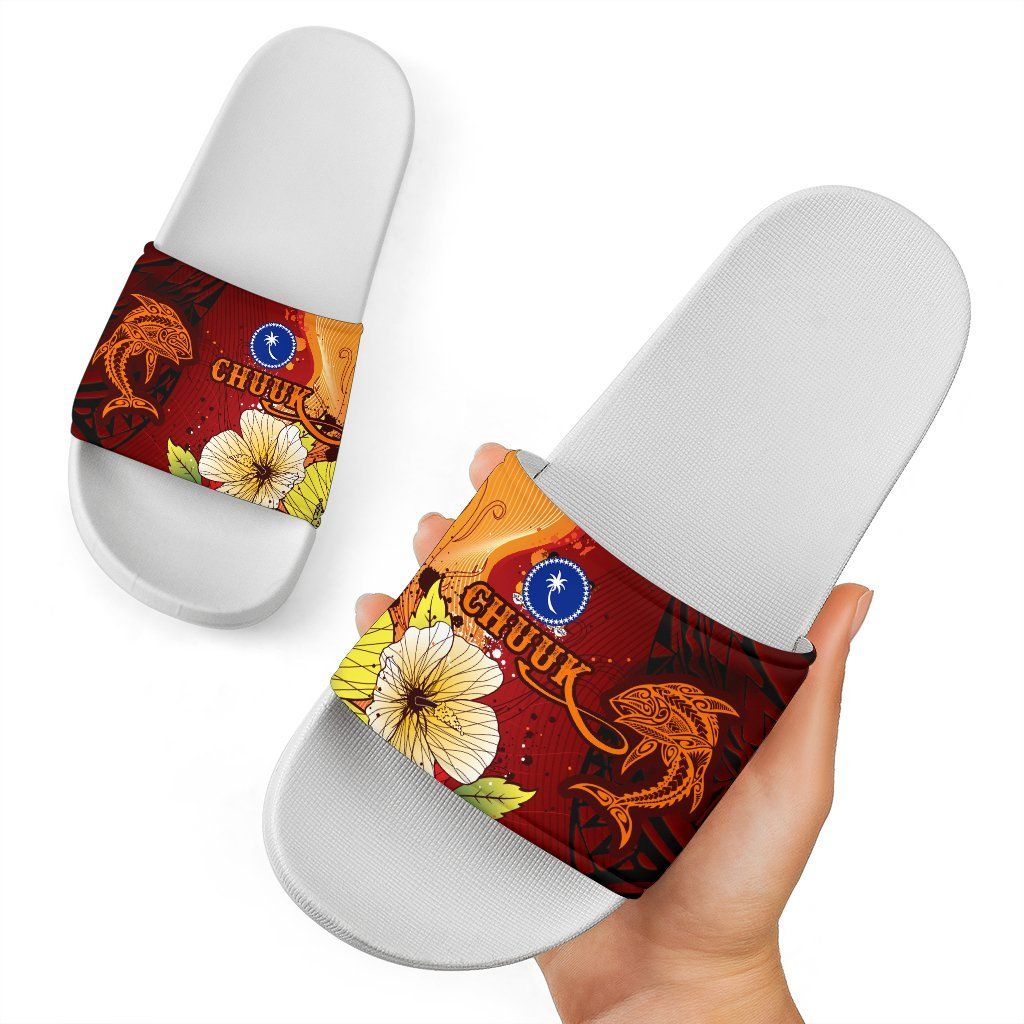 Chuuk Slide Sandals Tribal Tuna Fish