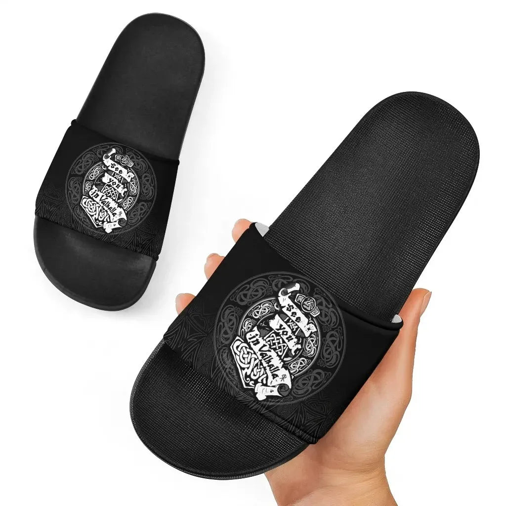Viking Slide Sandals See You In Valhalla