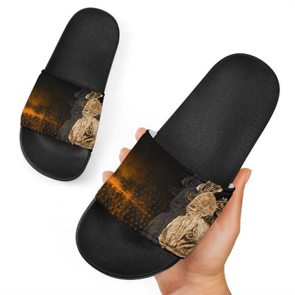 Odin Raven Slide Sandals Viking Gold Style