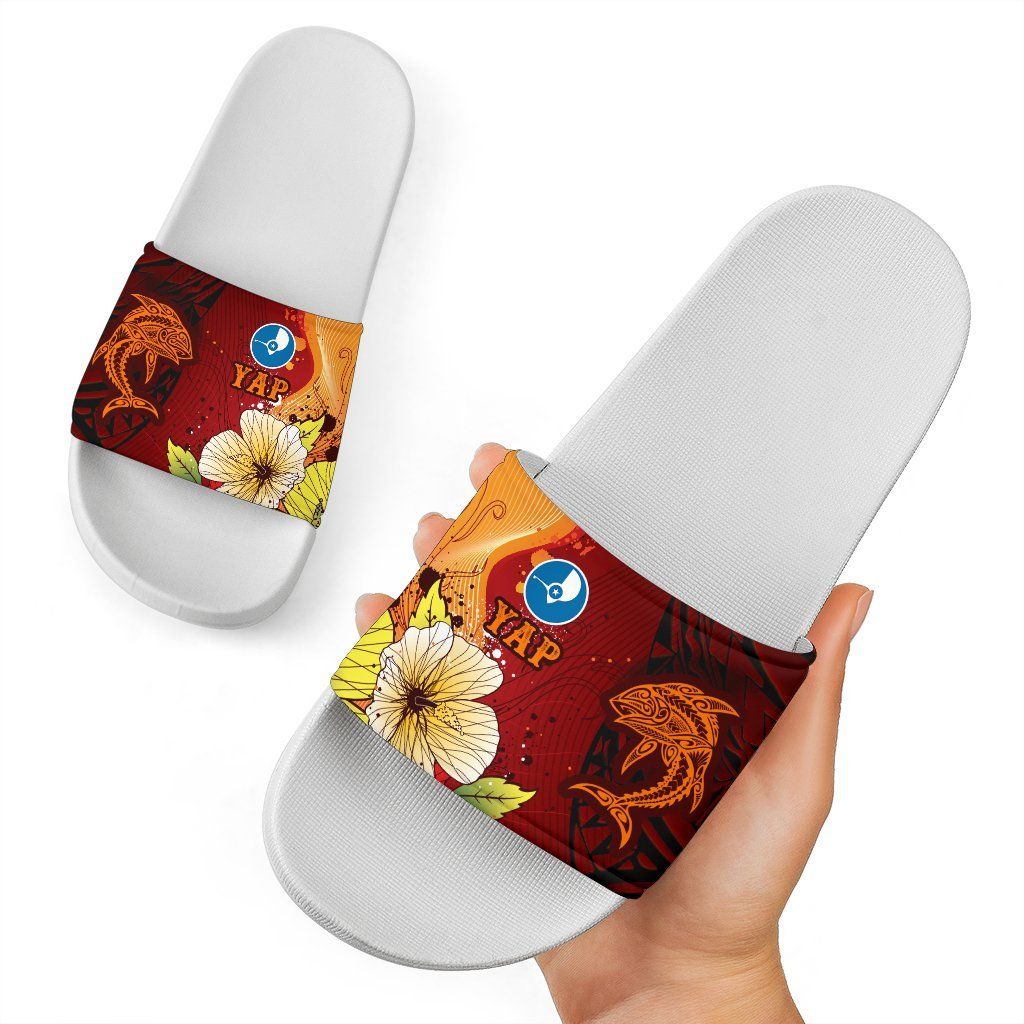 Yap Slide Sandals Tribal Tuna Fish