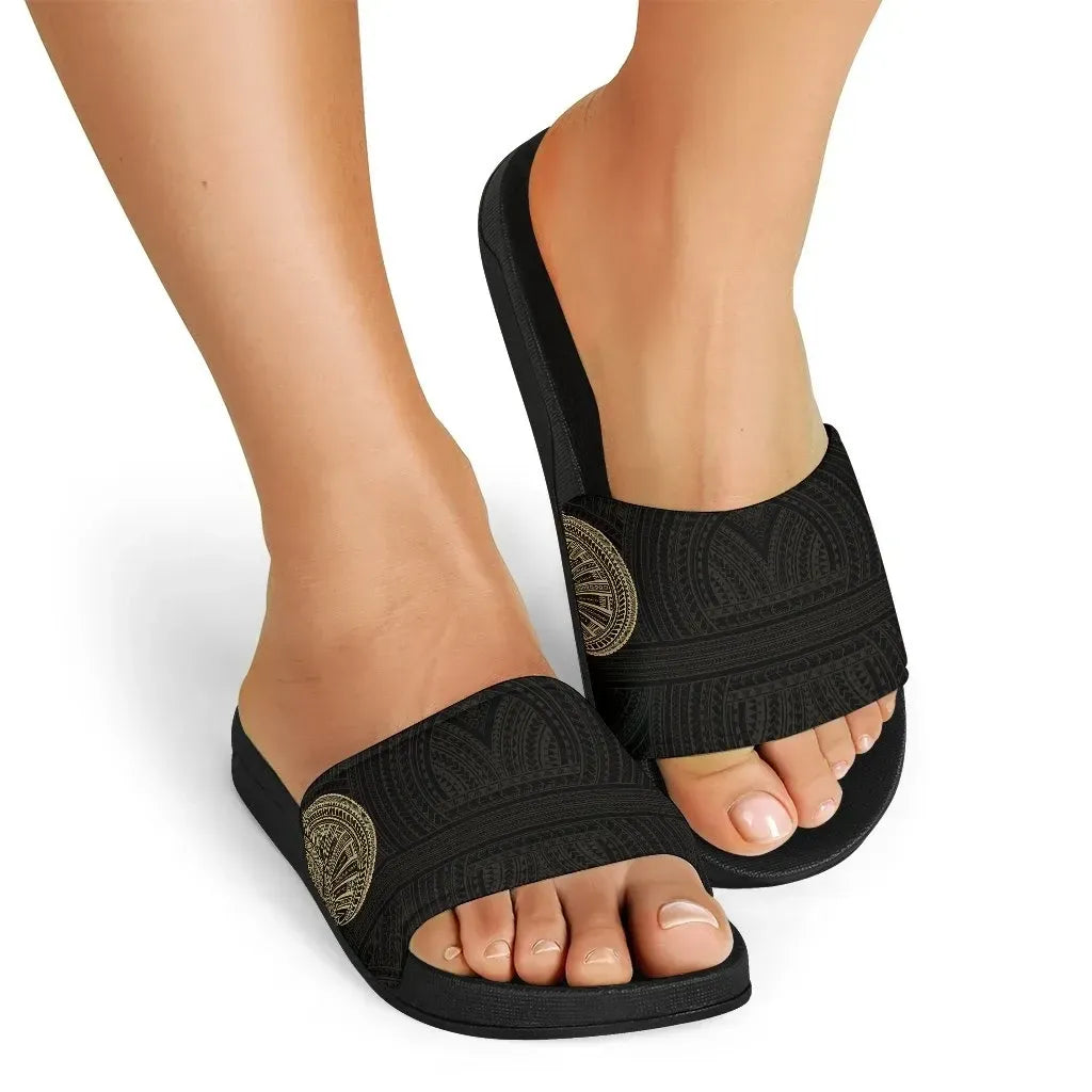 Tribal Polynesian Tattoo Slide Sandals