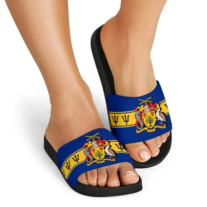 Barbados Version Coat of Arms Slide Sandals
