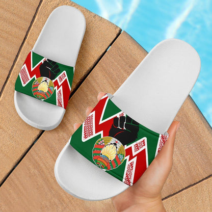 Belarus Slide Sandals Belarus Remains Strong White
