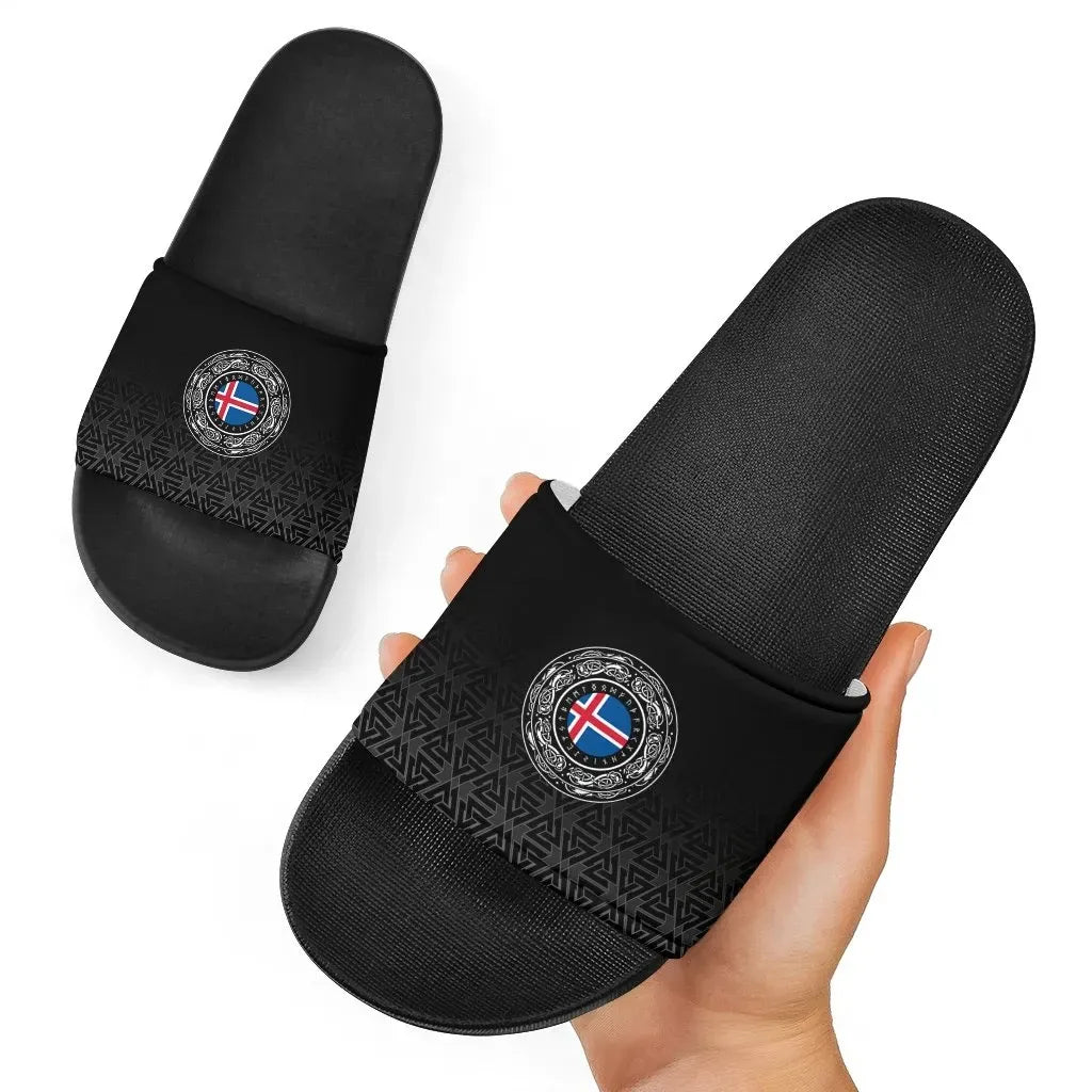 Viking Slide Sandals Iceland Coat Of Arms