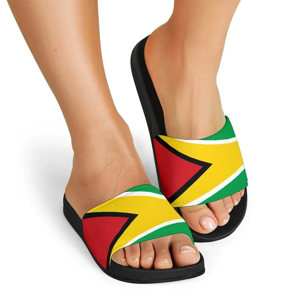 Guyana Slide Sandals Original Flag