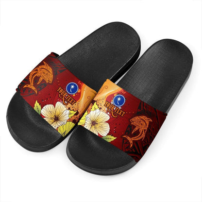 Chuuk Custom Personalised Slide Sandals Tribal Tuna Fish