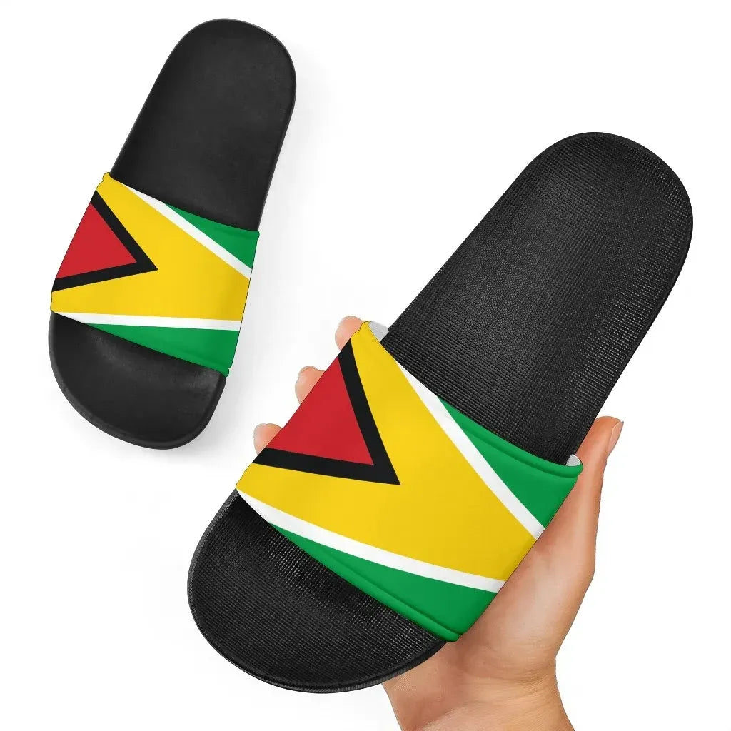 Guyana Slide Sandals Original Flag