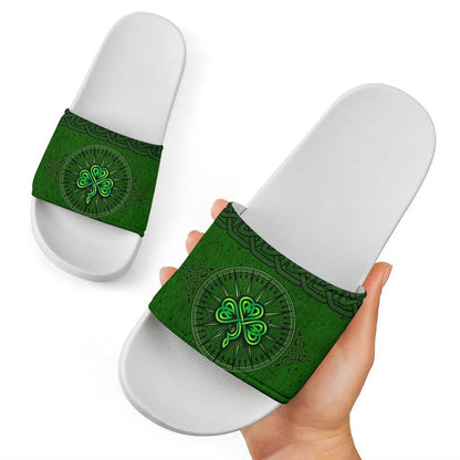 Ireland Celtic Slide Sandals Celtic Compass With Shamrock