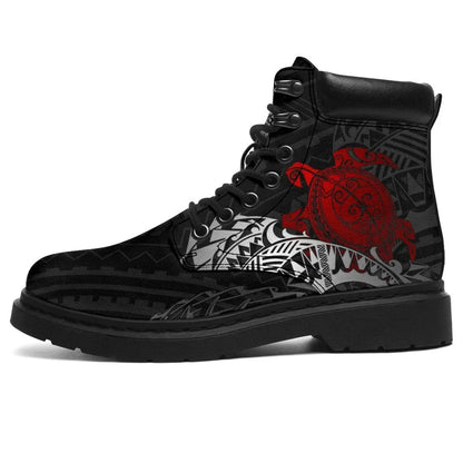 American Samoa Polynesian Boots (All season) Polynesian Turtle (Red)