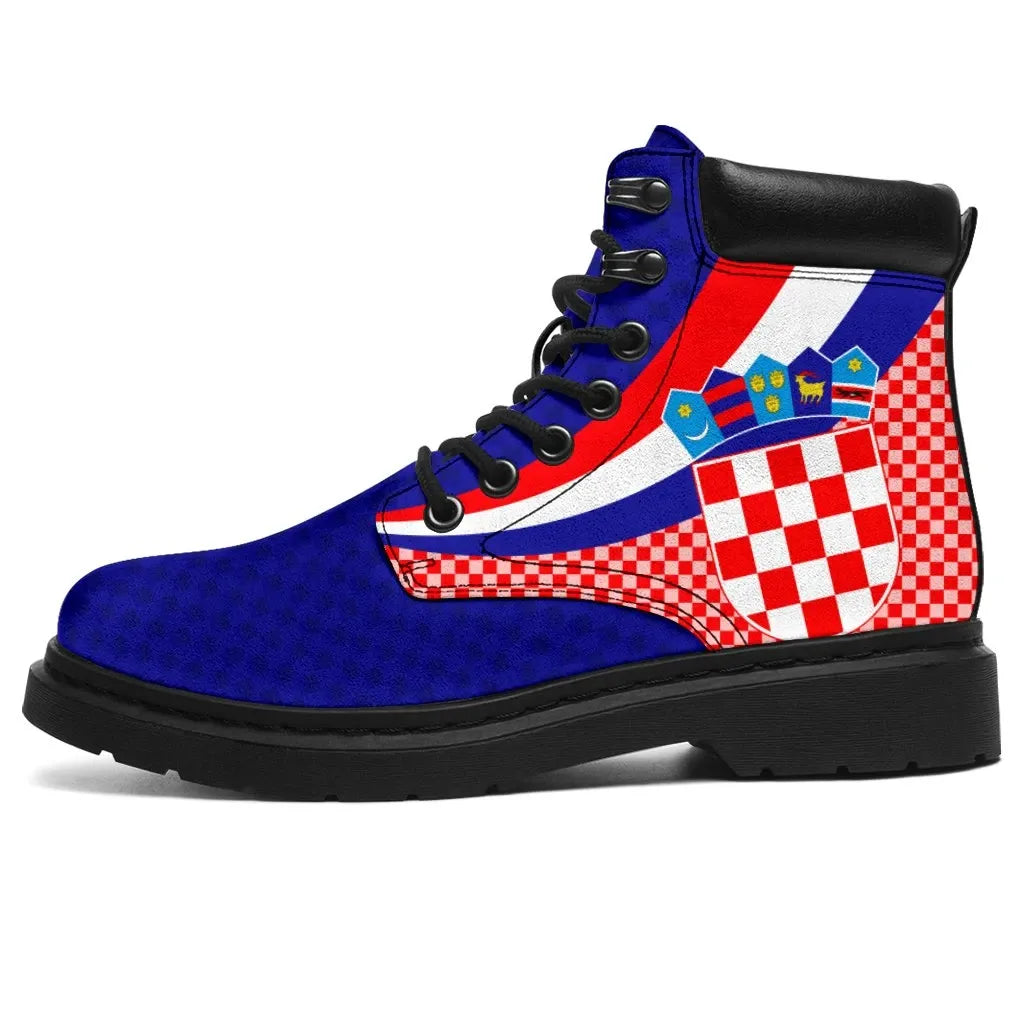 Croatia All Season Boots Croatia Coat Of Arms and Flag Color