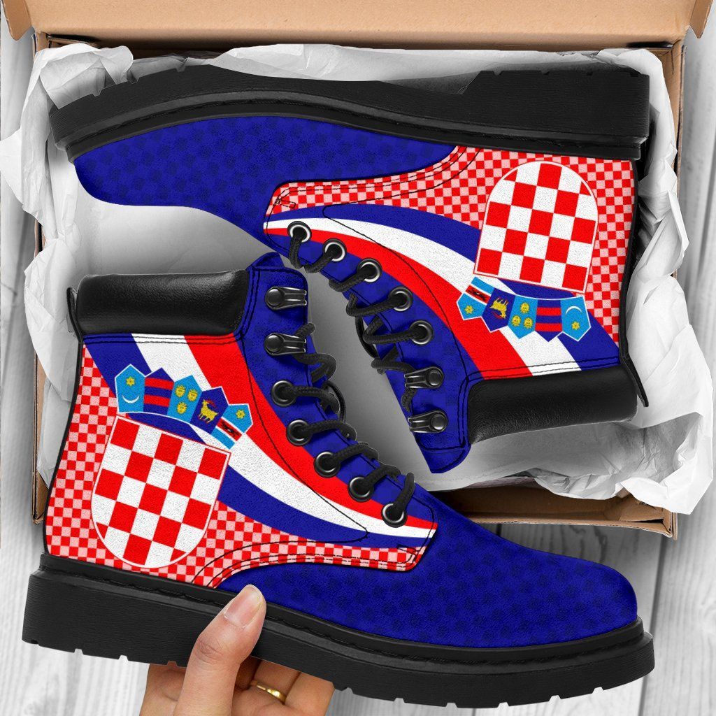 Croatia All Season Boots Croatia Coat Of Arms and Flag Color