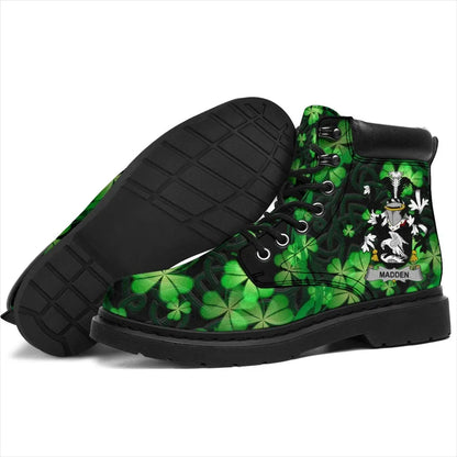 Madden or O'Madden Ireland Boots Irish Celtic Shamrock Knot Circle All Season Boots (Women's/Men's)
