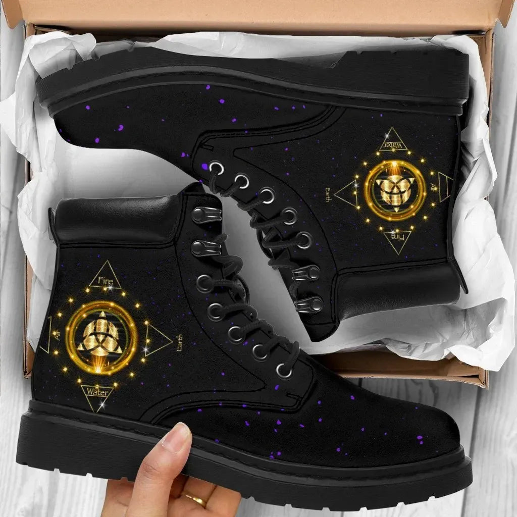 Celtic All Season Boots Celtic Wiccan Fire Earth Water Air