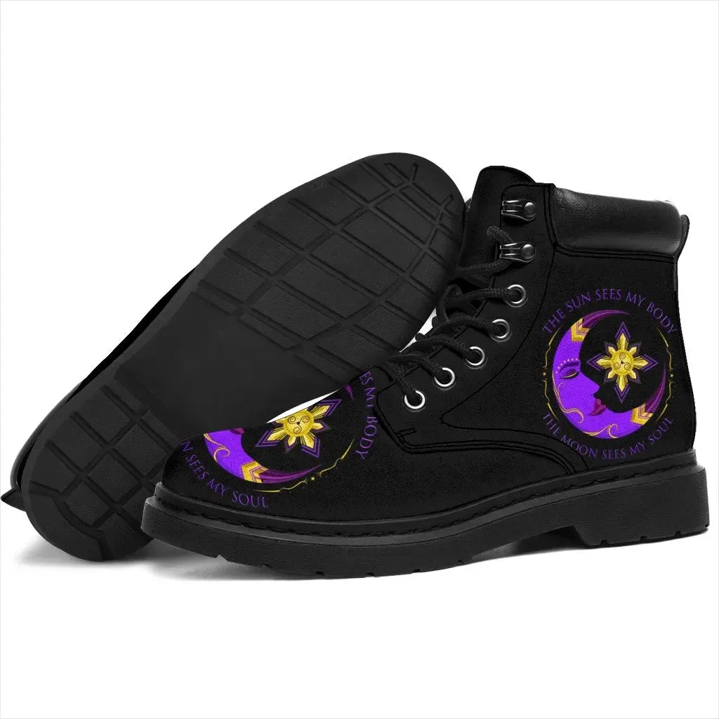 Celticone Wicca All Season Boots The Moon Sees My Soul