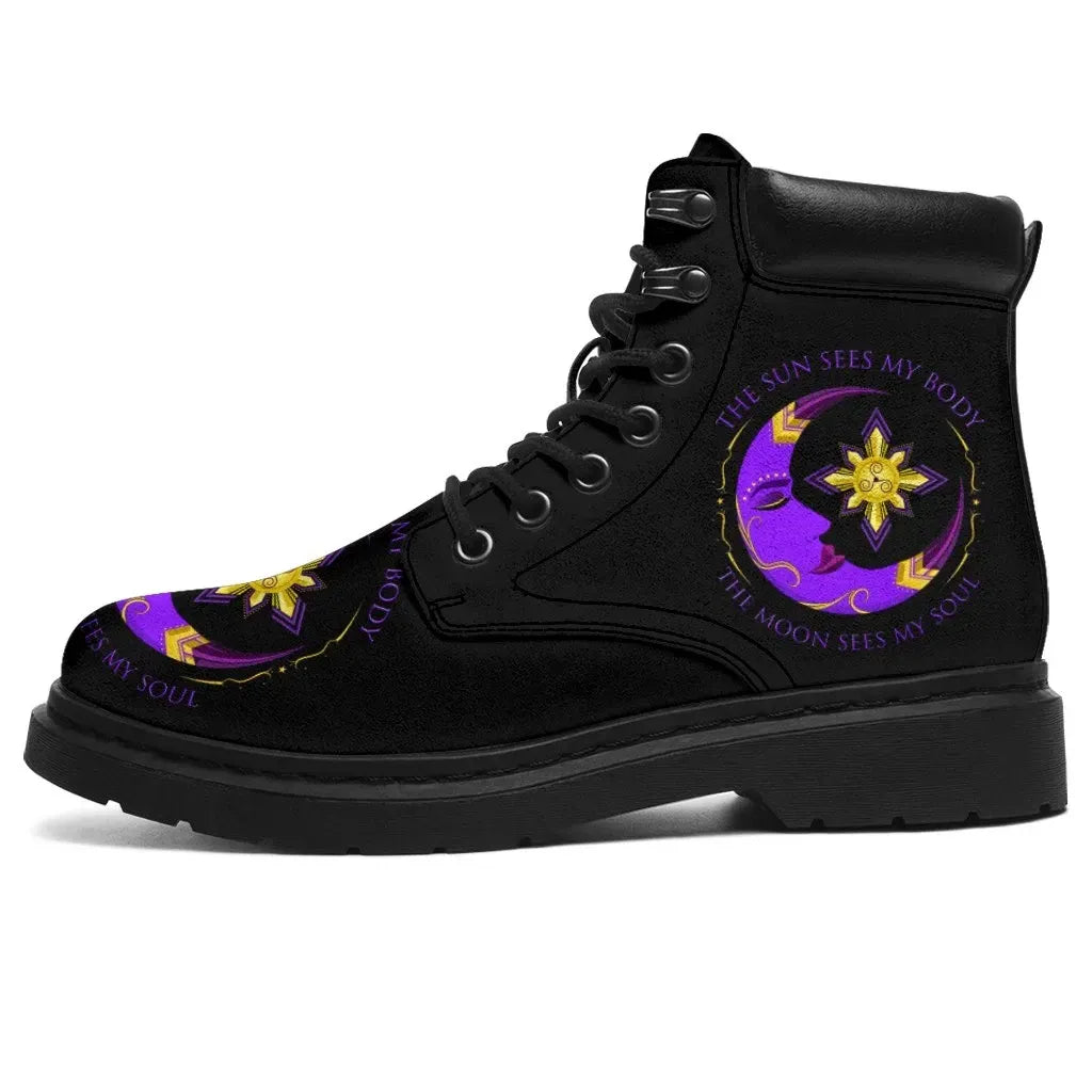 Celticone Wicca All Season Boots The Moon Sees My Soul