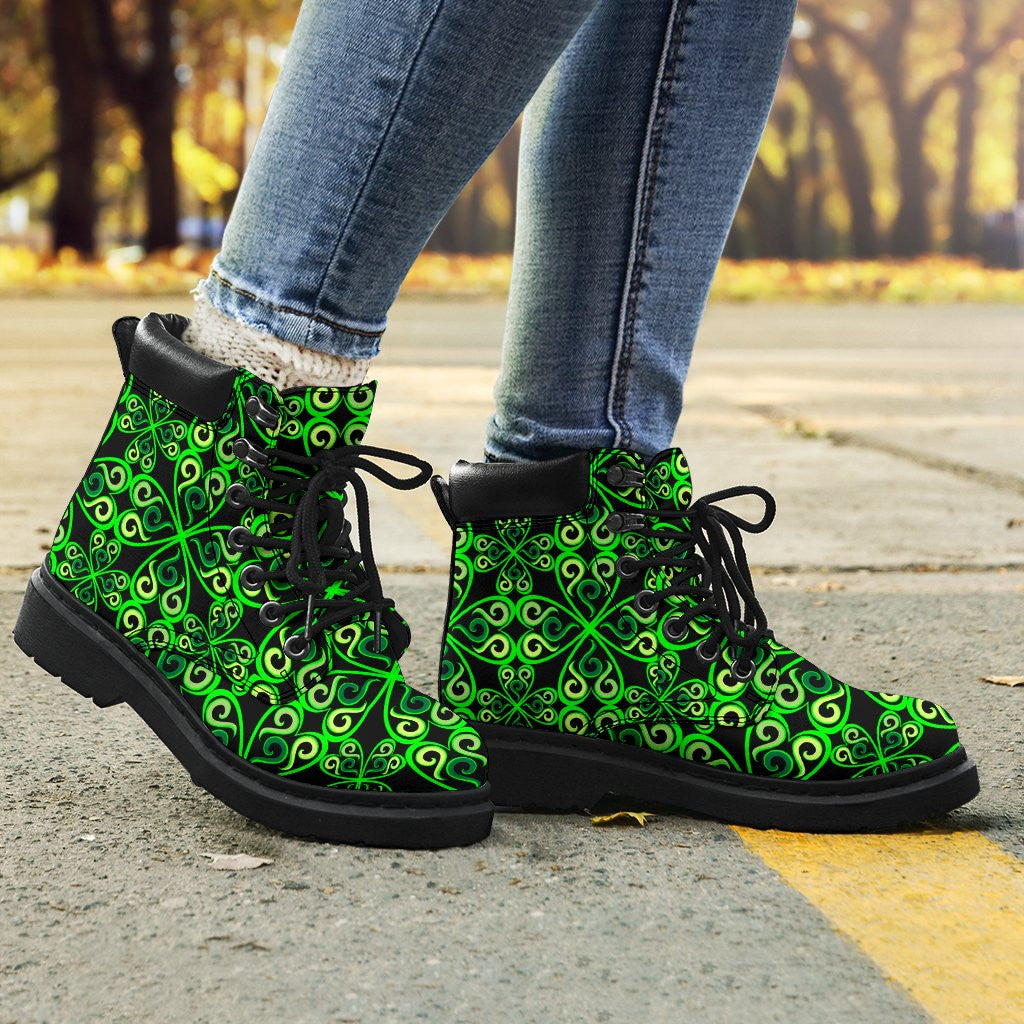 Ireland All Season Boots Shamrock Patterns
