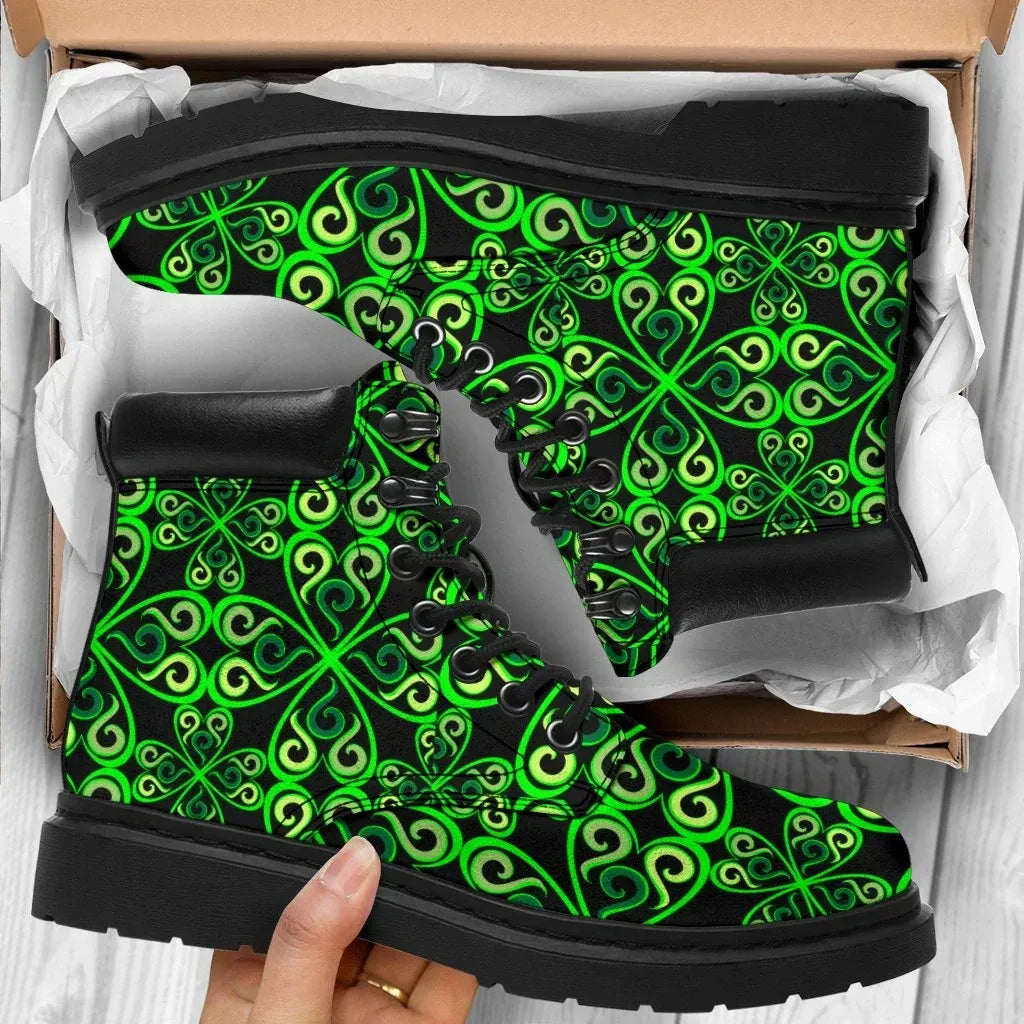 Ireland All Season Boots Shamrock Patterns