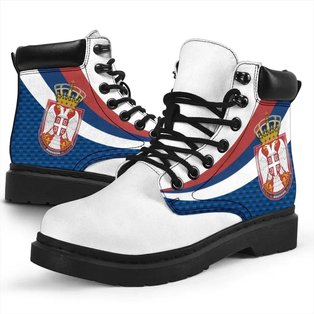 Serbia All Season Boots Serbia Flag (Blue)
