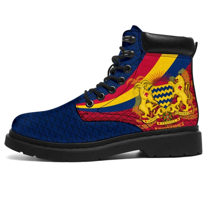 Chad All Season Boots Chad Coat Of Arms and Flag Color