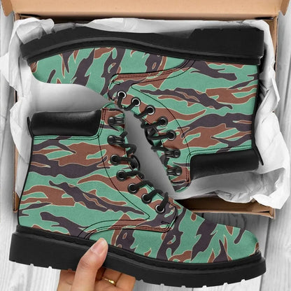 Army Guyana Tiger Stripe Camouflage Seamless All Season Boots
