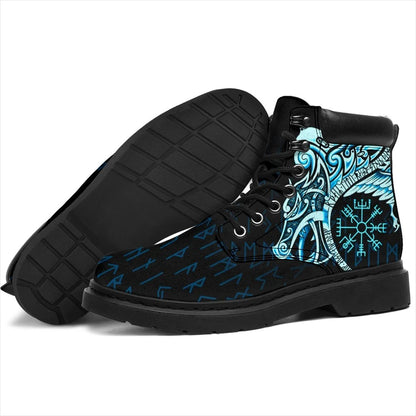 Viking All Season Boots Raven Tattoo And Vegvisir