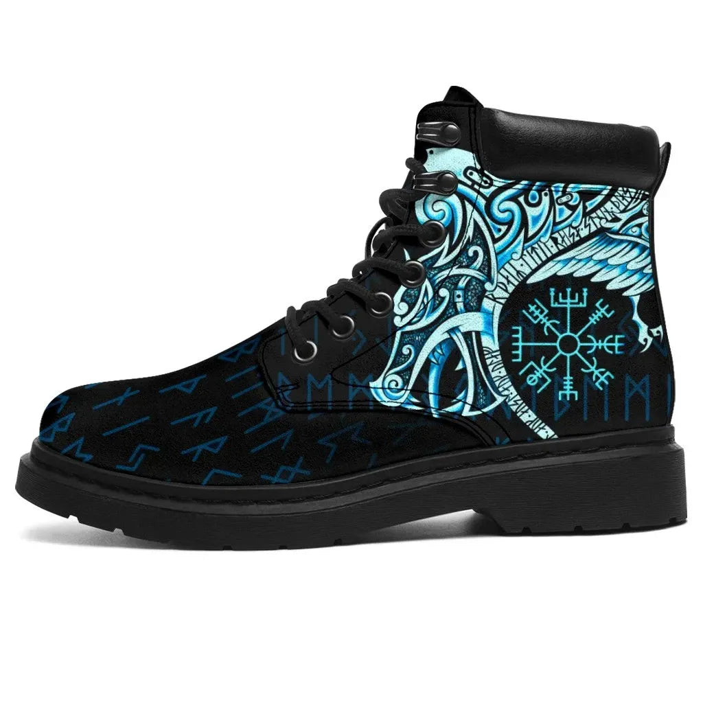 Viking All Season Boots Raven Tattoo And Vegvisir