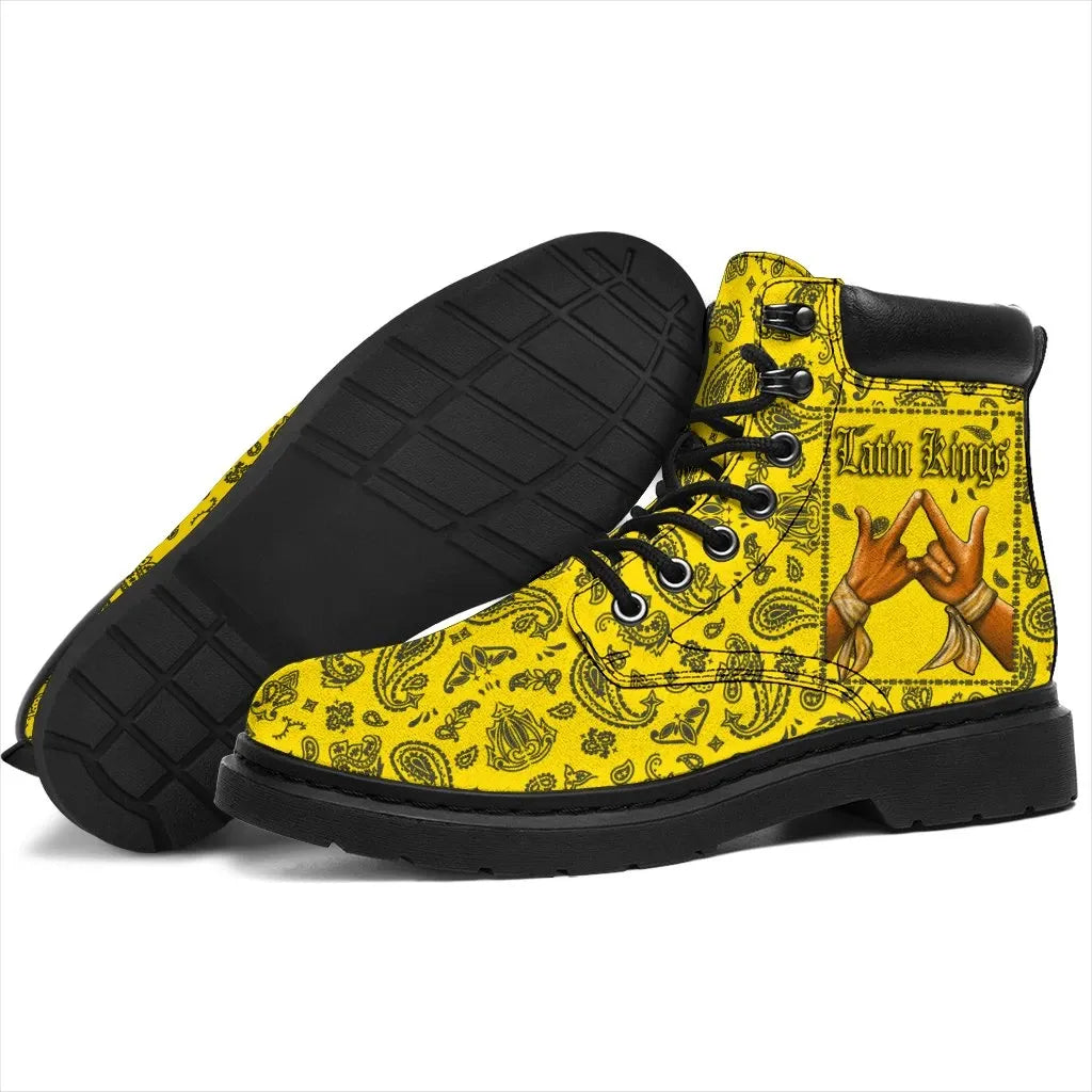 Latin Kings All Season Boots Yellow Bandana