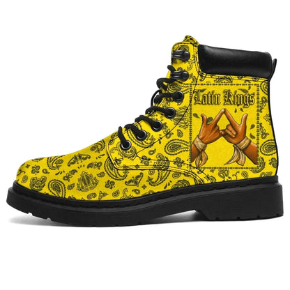 Latin Kings All Season Boots Yellow Bandana
