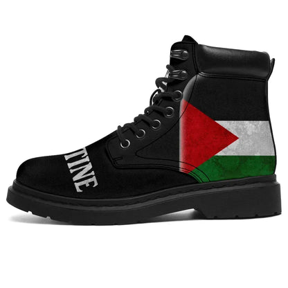 Palestine Flag All Season Boots Coat Of Arms