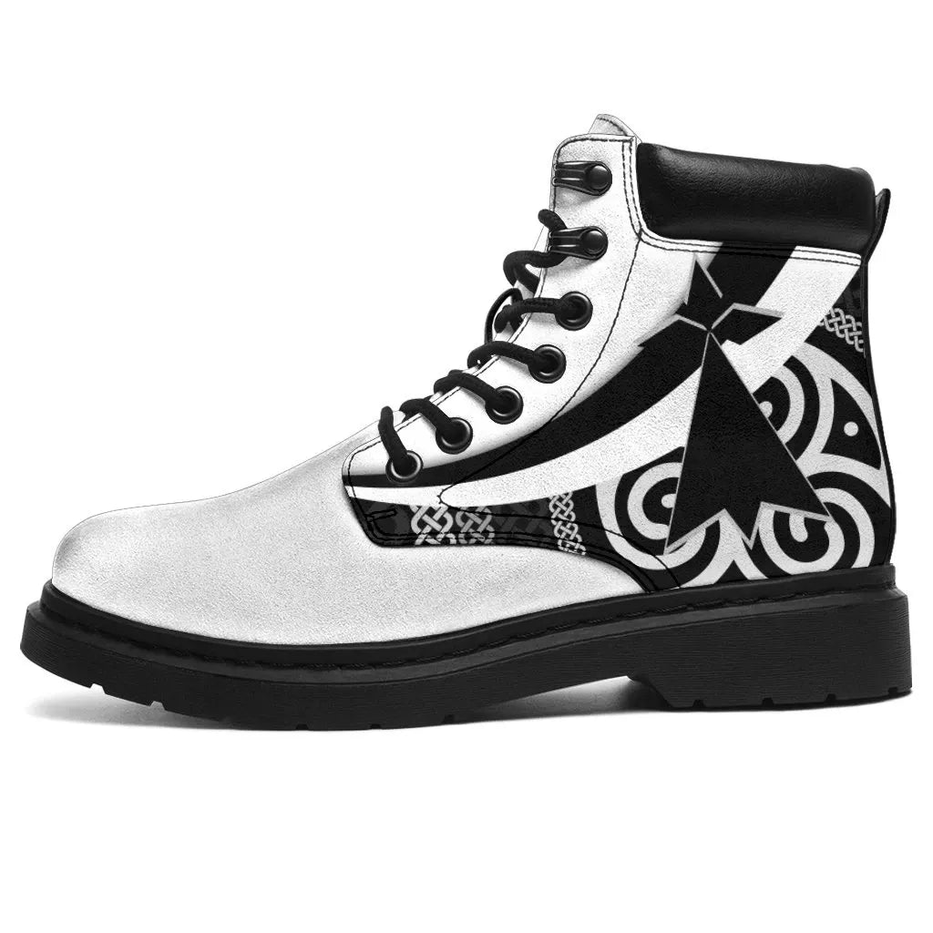 Celtic All Season Boots Brittany Flag With Celtic Patterns