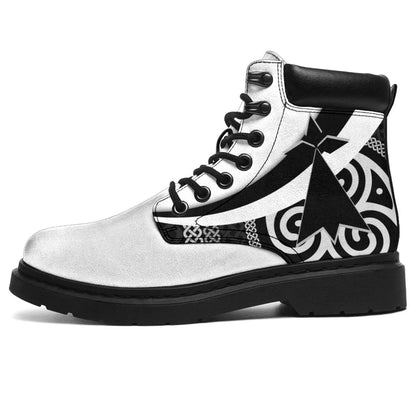 Celtic All Season Boots Brittany Flag With Celtic Patterns