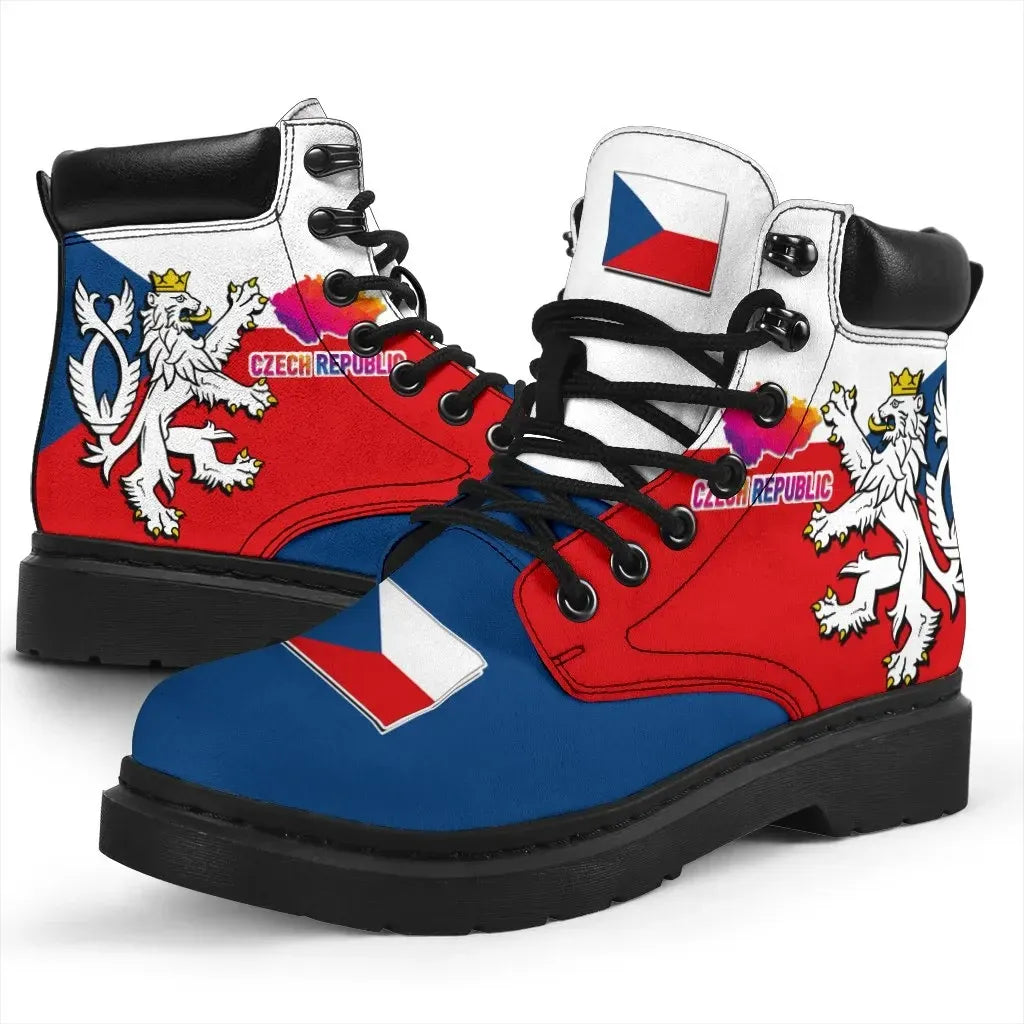 Czech Republic All season Boots Silver Double Tailed Rampant Lion
