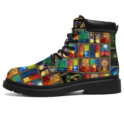 Celtic All Season Boots Celtic Symbols With Celtic Tree