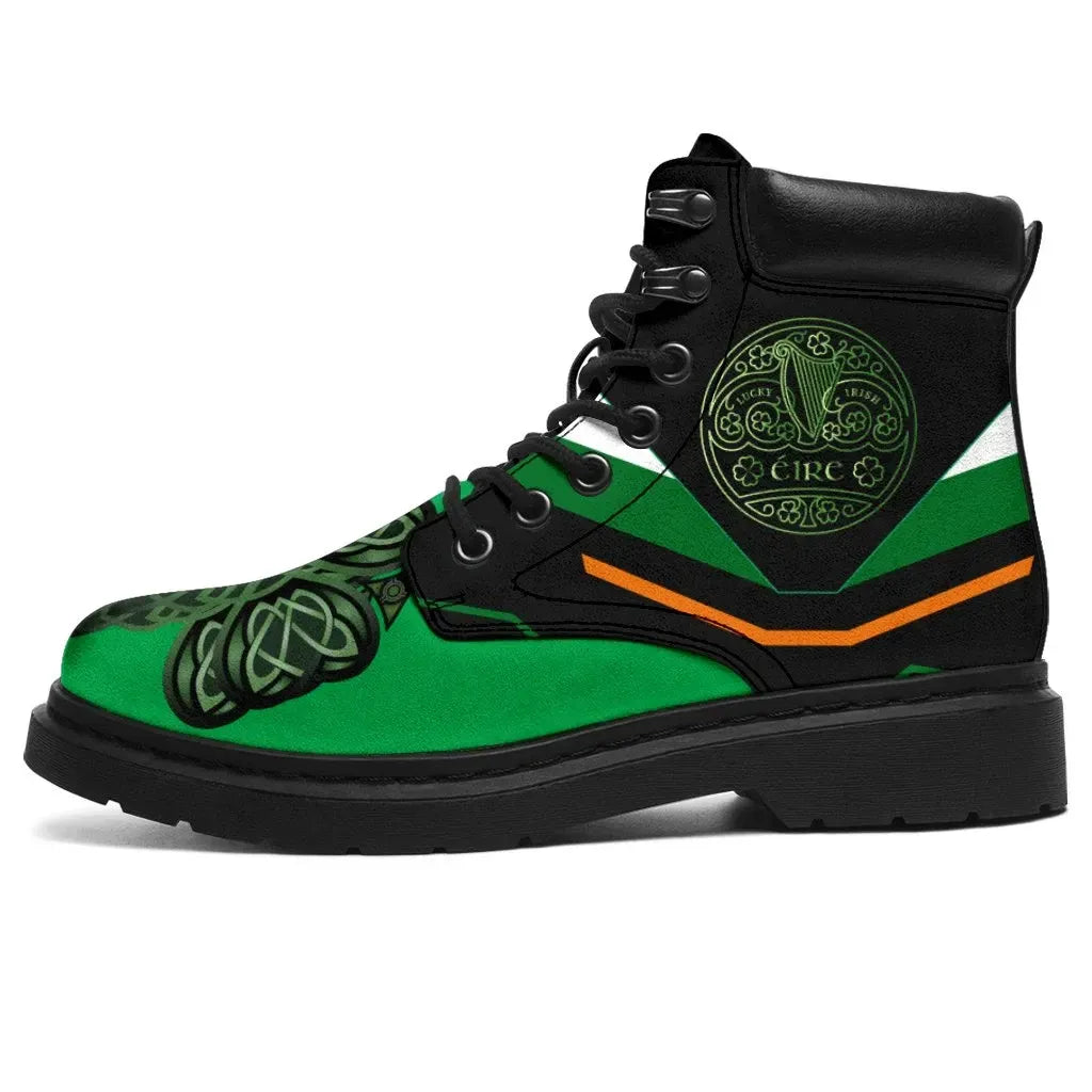 Celtic All Over Print All Season Boots Irish Shamrock With Celtic Patterns