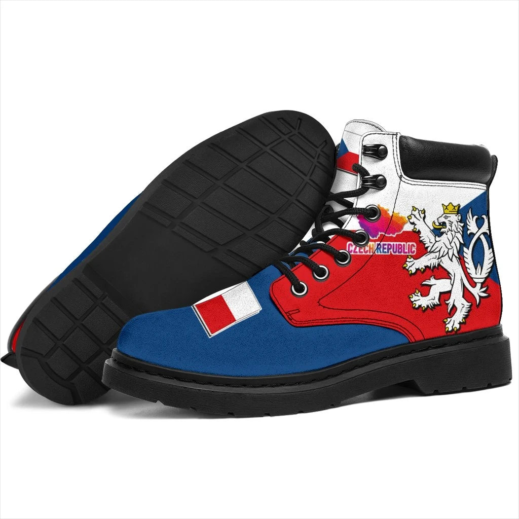 Czech Republic All season Boots Silver Double Tailed Rampant Lion