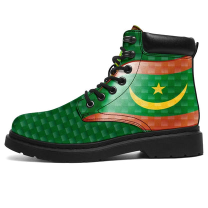 Mauritania All Season Boots Mauritania Flag and Coat Of Arms