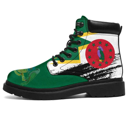 Dominica Flag And Coat Of Arms All Season Boots