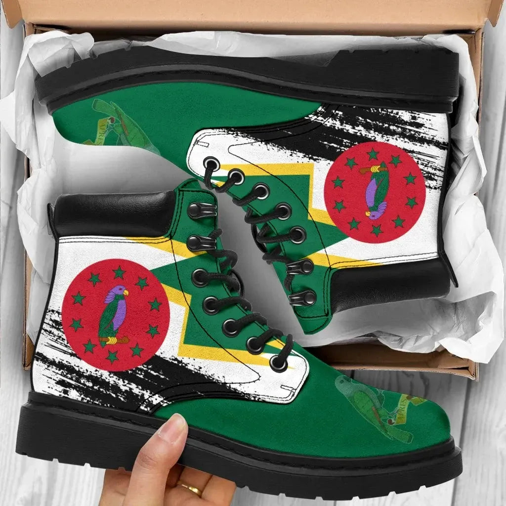 Dominica Flag And Coat Of Arms All Season Boots