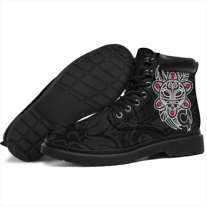 Puerto Rico Taino Sun Coqui Frog Tribal All Season Boots