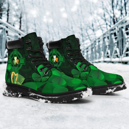 Ireland All Season Boots Celtic Cross & St.Patrick's Day Symbol
