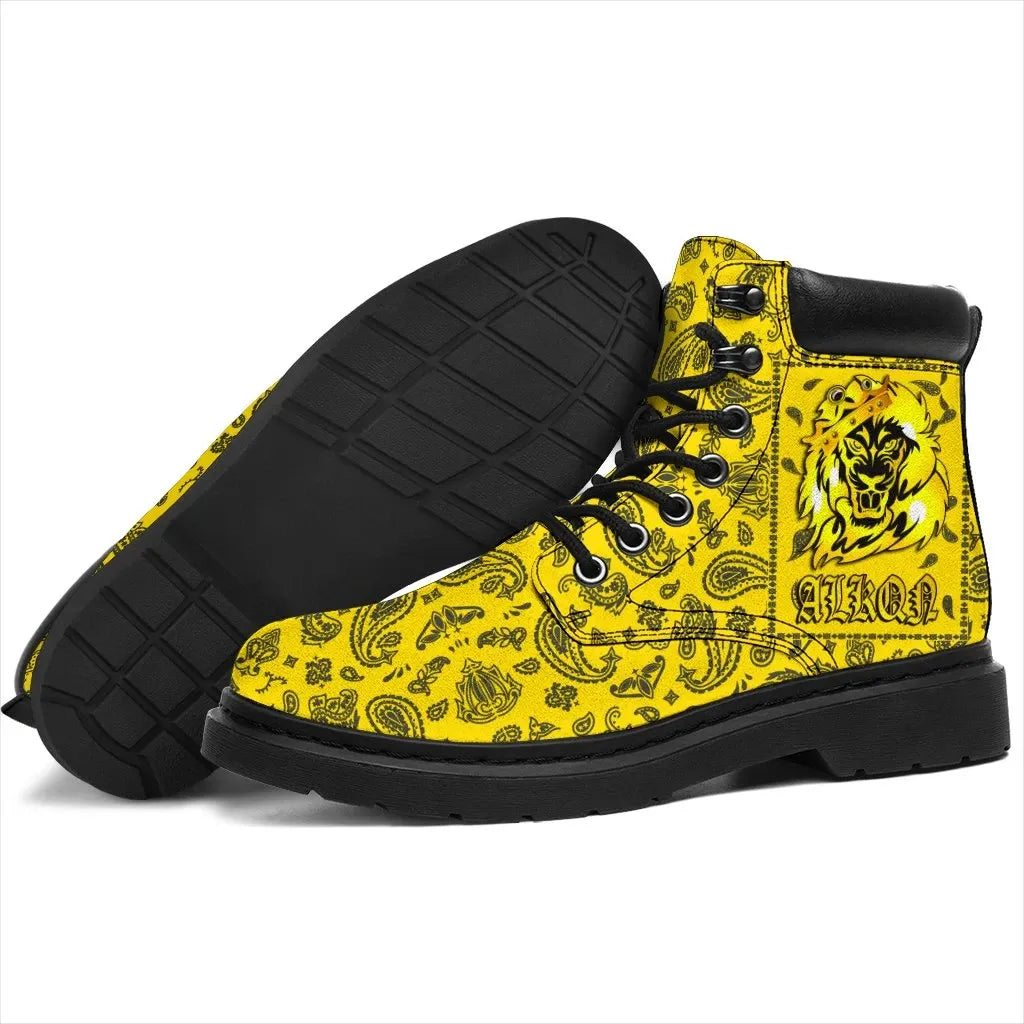 Latin Kings Lion All Season Boots Yellow Bandana