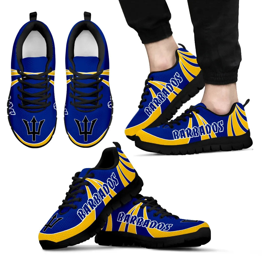 Barbados Flag Sneakers Flutter Style