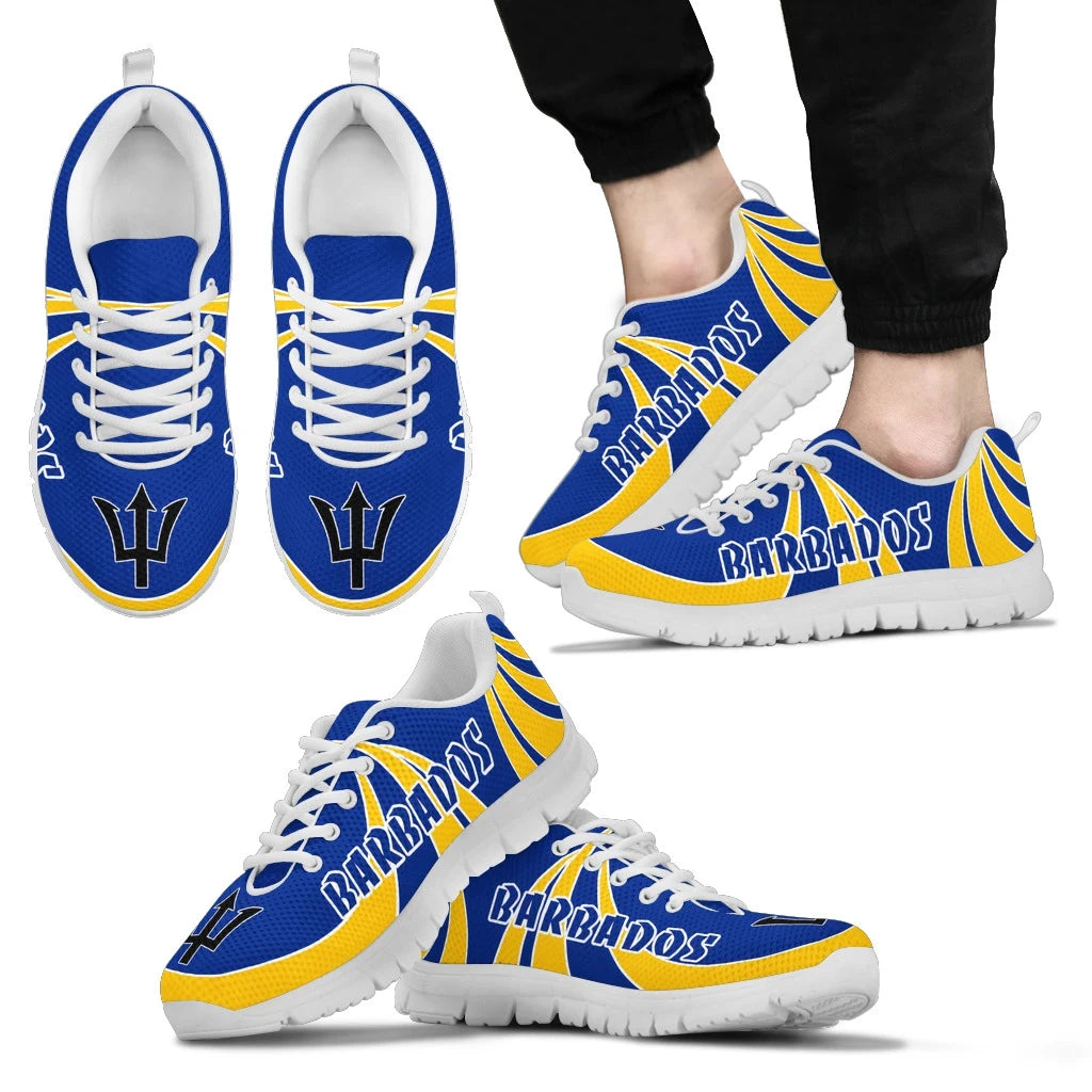 Barbados Flag Sneakers Flutter Style