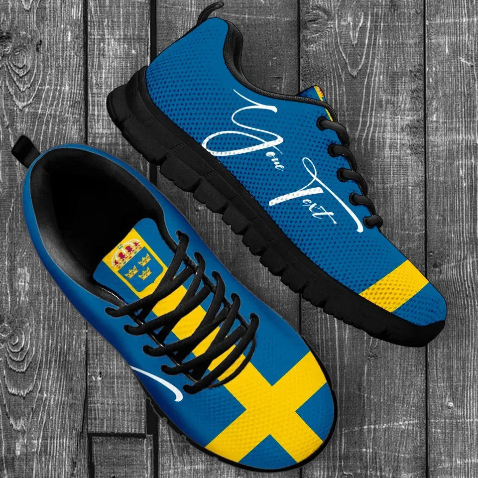 Custom Sweden Sneakers Flag Personal Signature