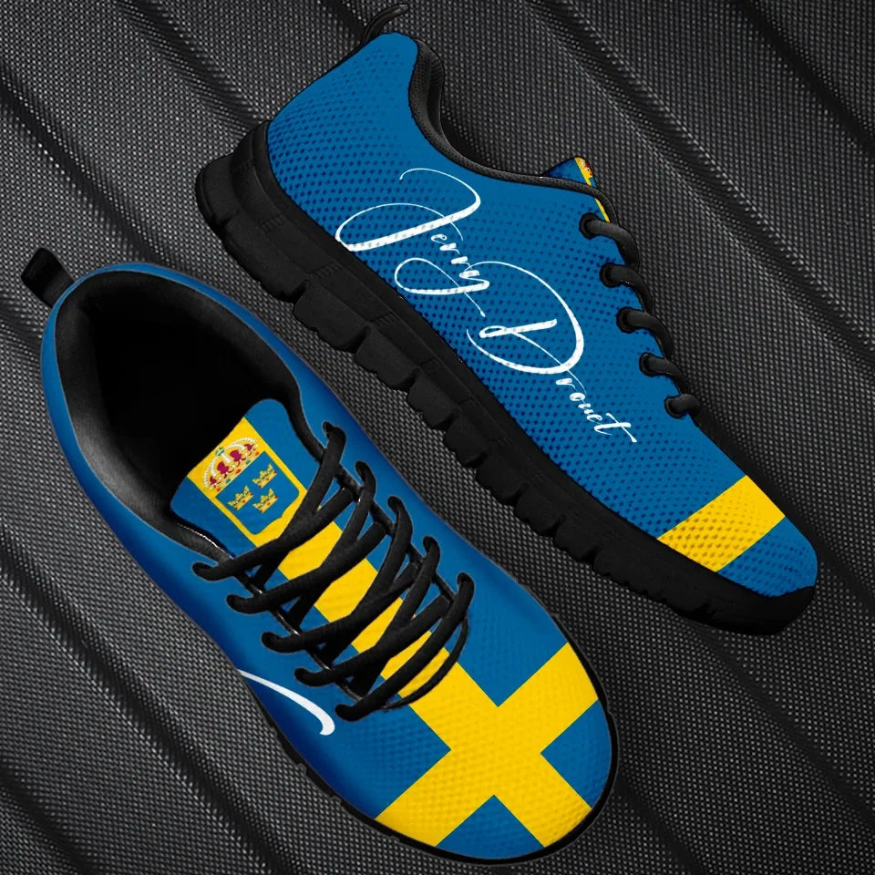 Custom Sweden Sneakers Flag Personal Signature