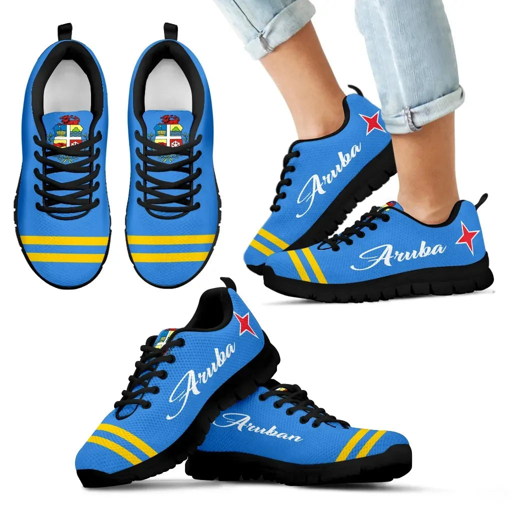 Aruba Sneakers Aruban Shoes Flag And Coat Of Arms Kid